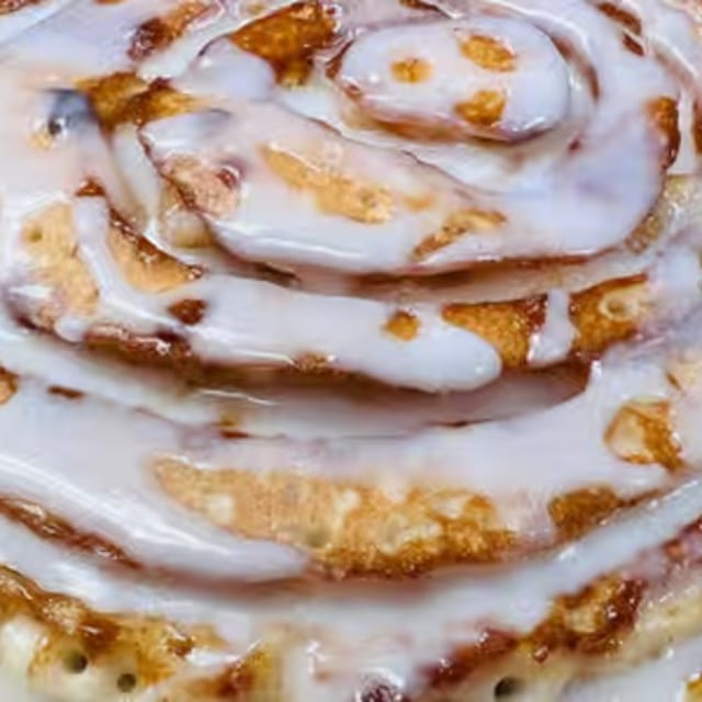 Cinnamon Roll Pancakes.